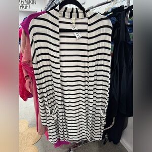 Striped Black and White Cardigan